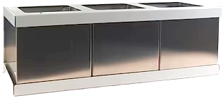 PAPELERA CLASIFICACIÓN 3 CUBOS INOX SATINADA 3X8L