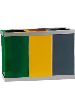 PAPELERA CLASIFICACIÓN 3 CUBOS PINTADOS 3X16L