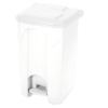 CONTENEDOR 87 L. BLANCO CON RUEDAS TRASERAS Y PEDAL
