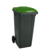 CONTENEDOR DE 120L. GRIS MOVE SIN PEDAL TAPA VERDE