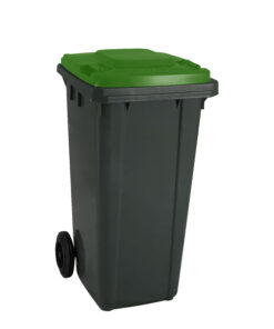 CONTENEDOR DE 120L. GRIS MOVE SIN PEDAL TAPA VERDE
