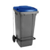 CONTENEDOR DE 120L. GRIS MOVE CON PEDAL TAPA AZUL
