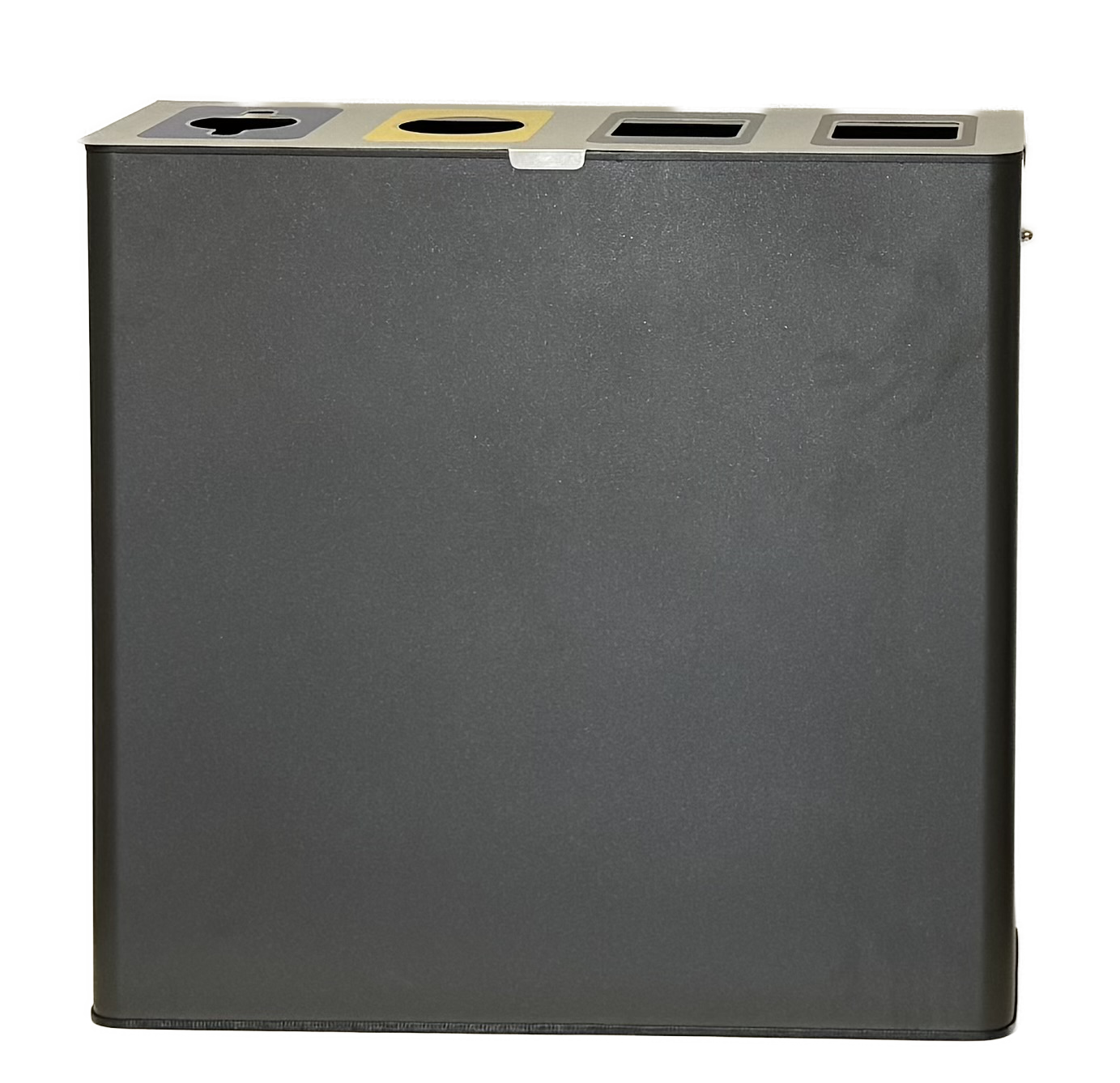 PAPELERA RECICLAJE TRES RESIDUOS CON AROS SUJETA-BOLSAS: 4x60L.