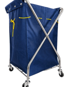 CARRO LAVANDERÍA "X" METÁLICO SACO AZUL 260L.